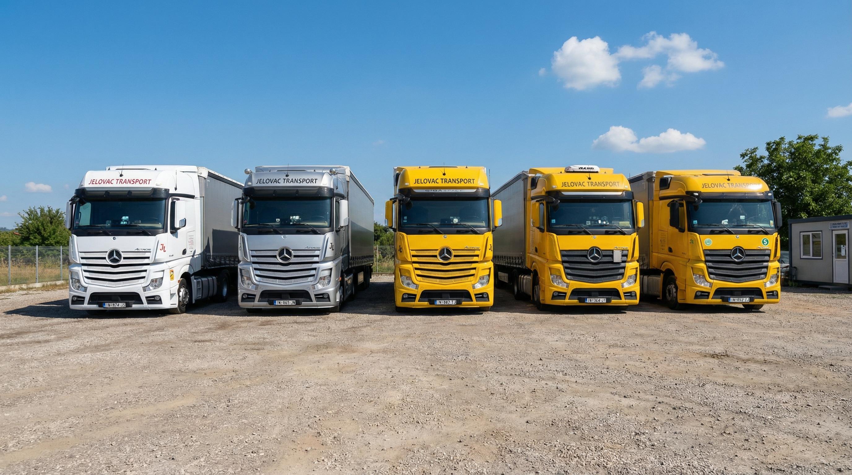 Mercedes-Benz tegljač sa mega prikolicom — Jelovac Transport